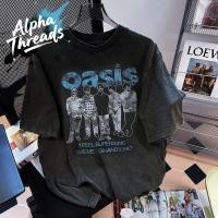 ราคา เสื้อยืดฟอก เสื้อผู้ชาย เสื้อยืด oversize เสื้อฟอก วินเทจ สตรีท เกรดพรีเมียม เสื้อคอตตอน ไม่หดตัว ใส่สบาย ลาย OASIS (40076257304)