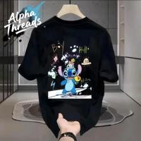 ราคา จัดส่งตลอด 24 ชั่วโมง Alpha Threads พร้อมส่ง เสื้อยืด oversize unisex สไตล์เกาหลี ไม่แตกเมื่อซัก STITCH (28639081994)