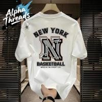 ราคา จัดส่งตลอด 24 ชั่วโมง Alpha Threads พร้อมส่ง เสื้อยืด oversize unisex สไตล์เกาหลี ไม่แตกเมื่อซัก NEW YOEK (26239074443)