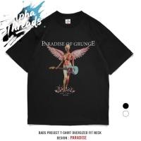 ราคา จัดส่งตลอด 24 ชั่วโมง Alpha Threads EVERESTER เสื้อคอฟิต เสื้อยืด Oversized รุ่น Paradise Black White EXP (24846363160)