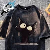ราคา พร้อมส่ง trendy menswear เสื้อผ้าฟอกลายการ์ตูนน่ารักๆ งานป้ายAll in ทรงโอเวอร์ไซส์M 3XL (50050969653)