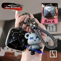 ราคา Zeekr X 001 007 009 เคสกุญแจรถ zeekr X 001 007 009 ฝาครอบกุญแจ TPU พวงกุญแจหมีชุดพวงกุญแจ (27661029544)