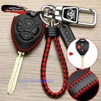 ราคา 2 1ปุ่มสีแดง เคสกุญแจรถยนต์ Toyota hilux camry 2005 Altis 2010 ปลอกกุญแจพวงกุญแจหนัง (24189198754)