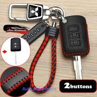 ราคา 2 ปุ่ม พวงกุญแจหนัง Mitsubishi สําหรับ Mitsubishi Montero Mirage G4 Strada GLS GLX etc ฝาครอบกุญแจ (25490101447)