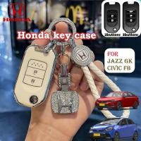 ราคา Honda พวงกุญแจรถยนต์ เคสกุญแจรีโมทรถยนต์ TPU 2 ปุ่ม 3 ปุ่ม สําหรับ Honda JAZZ CIVIC (24072910182)