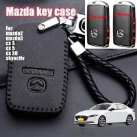 ราคา Mazda เคสกุญแจรีโมทรถยนต์ หนังวัวแท้ สําหรับ mazda 2 mazda 3 cx 3 cx 5 skyactiv cx 30 (25622088303)