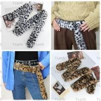 ราคา YSANH Furry Plush เข็มขัด Faux Fur เรซิ่นหัวเข็มขัดเข็มขัดเอว Hip hop เซ็กซี่เสือดาวพิมพ์พู่เข็มขัด Jazz Dance (53200087312)
