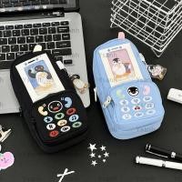 ราคา ใช่ กระเป๋าปากกา ผ้าใบโทรศัพท์รูปร่างดินสอ น่ารัก ความจุขนาดใหญ่เพนกวินเย็บปักถักร้อยเครื่องเขียนกระเป๋าอุปกรณ์การเรียน (48201123331)