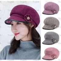 ราคา YSANH ผู้หญิง Beret หมวก ฤดูหนาวที่อบอุ่นขนสัตว์ถักหมวกหมวกหมวก แปดเหลี่ยม Casual Bonnet Hiver Femme ขนแกะ Berets หมวก (41316554713)