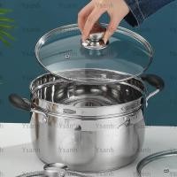 ราคา YSANH ฝาแก้วนิรภัย ฝาครอบหม้อที่มองเห็นได้สแตนเลสป้องกันการกระเด็น ลูกบิดสากล 16 34 ซม ฝาครอบกระทะทอดทรงกลมอุปกรณ์ครัว (43266549891)