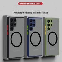 ราคา เคสโทรศัพท์มือถือ ซิลิโคน ใส ผิวด้าน กันกระแทก พร้อมที่ชาร์จแม่เหล็กไร้สาย หรูหรา สําหรับ Samsung Galaxy S23 S22 Ultra S21 Plus S21 FE NOTE20 S21FE s23fe s20fe (20081383209)