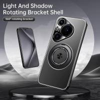 ราคา สําหรับ Huawei mate 60 Pura 70 Pro nova 12 ultra honor 200 100 magic 6 magic6 x9b กรณีหรูหรา Frosted อะคริลิคหมุนสําหรับ Huawei Pura 70 Pro กันกระแทกกันชน Funda (24085580777)