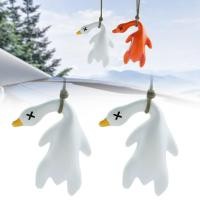 ราคา เปลี่ยนสีเป็ดย่างจี้รถเป็ดย่างห่านรถแขวนพวงกุญแจกระจกมองหลังตกแต่ง (43160717044)