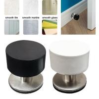 ราคา ใหม่กันชนประตูสแตนเลสไม่มีการเจาะที่วางประตูป้องกันการชนกันฮาร์ดแวร์ประตูหยุดติดผนัง (26590521077)