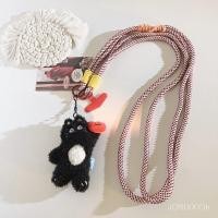 ราคา สุดน่ารักน้อยแอปเปิ้ลแมวดําจี้เคสโทรศัพท์เชือกเส้นเล็กสายแนวทแยงสไตล์กระเป๋าเครื่องประดับเคสโทรศัพท์สากล (55201285924)