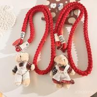 ราคา สุดน่ารัก อิน กางเกงตรวจสอบสีแดงชายหมีจี้เคสโทรศัพท์เชือกเส้นเล็กสายทแยงมุมกระเป๋าแขวนโซ่เคสโทรศัพท์สากล (42270955496)