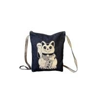 ราคา Kurashiki Maneki Neko กระเป๋าสะพายข้างยีนส์ ลายแมวกวักญี่ปุ่น มงคล (24388962023)