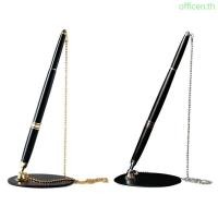ราคา ซีเอ็น ปากกาลูกลื่นโลหะคลาสสิกโซ่ที่ปลอดภัยแนบฐานยืนโต๊ะเคาน์เตอร์สํานักงาน (49100121675)