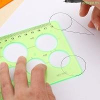 ราคา Cen วงกลมไม้บรรทัดวงกลมเรขาคณิตลายฉลุวงกลมวัดไม้บรรทัดวงกลมแม่แบบสํานักงานอุปกรณ์การเรียน (55850102000)