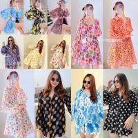 ราคา mini dress shirt เสื้ออัดพลีท เชิ้ต มินิเดรสแขนยาว เล่นระดับ ผ้าชีฟอง (17231419622)