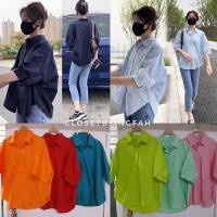 ราคา cotton shirt เสื้อเชิ้ตคอตตอน เเขนจั้ม คอปก ใส่เที่ยว ใส่ทำงาน (20392773566)