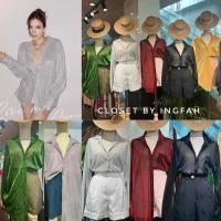 ราคา Wink shirt เสื้อเชิ้ตแขนยาว คอปก ผ้าวิ้งๆ วิบวับ กริตเตอร์ (25704530857)