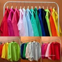 ราคา เสื้อเชิ้ตทรง Oversize แต่งกระเป๋า สีสดใส (24105576762)