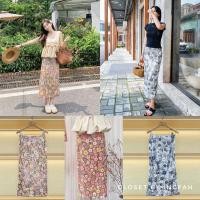 ราคา wink wink skirt กระโปรงยาว กริตเตอร์ เอวสูง ปักเลื่อม ลายดอกไม้ (28104691145)