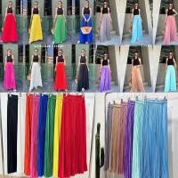 ราคา กางเกงอัดพลีทขายาว เอวสม๊อค ทรงปลายบาน pleated pants (24858328484)