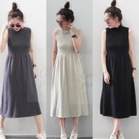 ราคา knitting dress เดรสไหมพรมแขนกุดคอปีน สไตล์เกาหลี (20986607247)