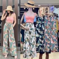 ราคา sea pant กางเกงขายาว ผ้าสปัน เรยอน พิมพ์ลาย ผ้านิ่ม ใส่สบาย (6252261798)