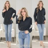 ราคา Basic shirt เสื้อเชิ้ตแขนยาว สีดำ คอปก (57200692404)