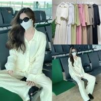 ราคา ชุดเซท2ชิ้น เสื้อเชิ้ตแขนยาว กางเกงขายาว มีกระเป๋า (44311780066)