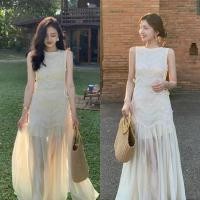 ราคา dress ชุดเดรสชีฟองแขนกุด ทรงสวย ลุคคุณหนู (43452141949)