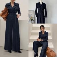 ราคา denim jumpsuit ชุดตั้มสูทผ้ายีนส์ แขนยาว (42423767596)