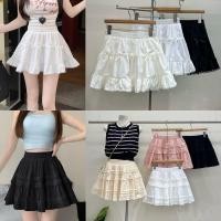 ราคา กระโปรงแฟชั่นเกาหลี เอวสูง มีซับในกางเกง ทรงสวยน่ารัก เอวสม็อค ไม่มีกระเป๋า (42402159359)