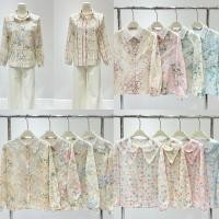 ราคา เสื้อเชิ้ตลูกไม้ แขนยาว คอปก ลายสวยมาก เรียบหรู (42152141130)