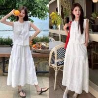 ราคา set 2 ชิัน ชุดเซ็ตกระโปรงลูกไม้ เสื้อกระดุมหน้าปั๊ม สไตล์เกาหลี (40270471351)