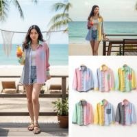 ราคา Scott shirt เสื้อเชิ้ตแขนยาว ทูโทน ลายสก็อต สลับสีสวยมาก (29991909834)