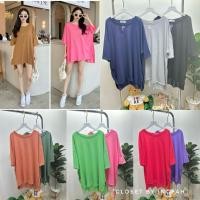 ราคา เสื้อยืดผ้าสลาฟ Basic Style เนื้อผ้านิ่ม ไม่บาง ทรง oversize (28990992096)