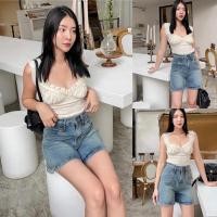 ราคา กางเกงยีนส์ขาสั้นสามส่วน ทรงสวย เก็บทรง น่ารักมาก (25518865831)