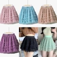 ราคา กระโปรงฟู ขนมชั้น ผ้ามุ้ง เอวยืด ใส่สวย ลุคคุณหนู (25504427591)