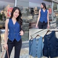 ราคา jeans งานเสื้อกั๊ก เสื้อคลุม ผ้ายีนส์ งานสวย (25063595990)