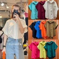 ราคา freesize shirt คอปก เสื้อเชิ๊ตปกแขนเบิ้ลสั้น กระดุมหลัง (24958227779)