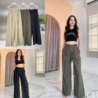 ราคา boho pant กางเกงลินิน ขายาว เอวสูง ทรงสวย (24058498052)