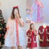 ราคา mini dress ชุดเดรสสั้น พิมพ์ลายการ์ตูน ลายสก็อต สไตล์เกาหลี (22780097730)