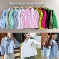 ราคา shirt เสื้อเชิ้ตแขนยาว แต่งแขนพอง ทรงน่ารัก (22386982434)