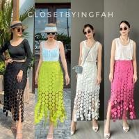 ราคา HONEYCOMB LACE SKIRT กระโปรงลูกไม้แบบรังผึ้ง ทรงเอวสูง (22163832320)