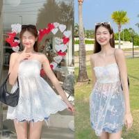 ราคา white top สายเดี่ยว เปิดไหล่ แต่งลูกไม้ น่ารักสุดๆ (21981852782)
