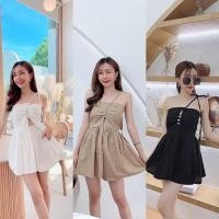 ราคา Lube set ขุดเซ็ตลินิน แต่งจีบอก กระดุมเพชร สายเดี่ยว กางเกงขาสั้น ชิคๆ ลุคคุณหนู (20590803873)